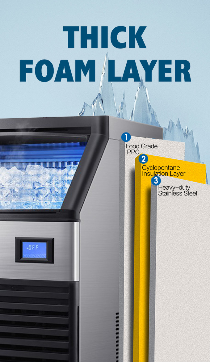 Refroidissement à l'air complètement automatique de machine à glaçons de réfrigérateur de la machine à glace 35kg 100kg 3