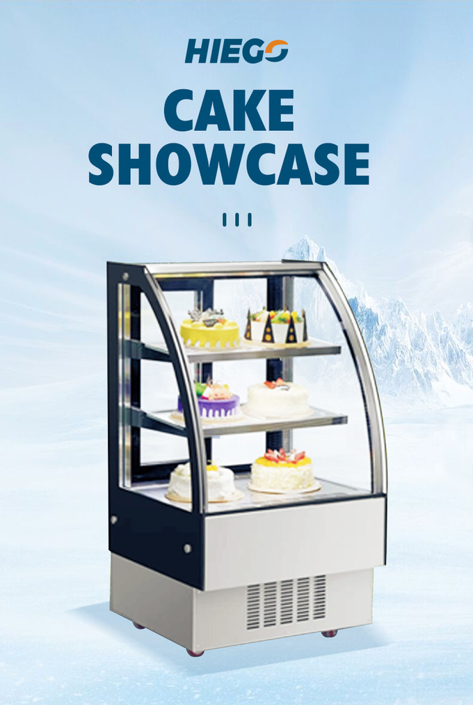 50-60hz Cake Display Showcase Réfrigérateur Stand Comptoir Gâteau Vitrine 3