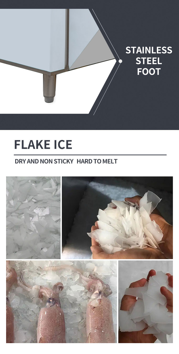 Fabricant commercial de cône de neige de broyeur à glace de la machine 300kg/24H R404a de flocons de glace de neige 9